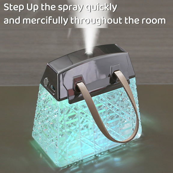 Desktop Small Crystal Bag Humidifier Aroma Ambient Lighting, Color: White Plug-in