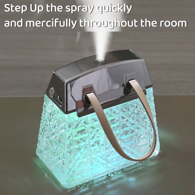 Desktop Small Crystal Bag Humidifier Aroma Ambient Lighting, Color: White Plug-in