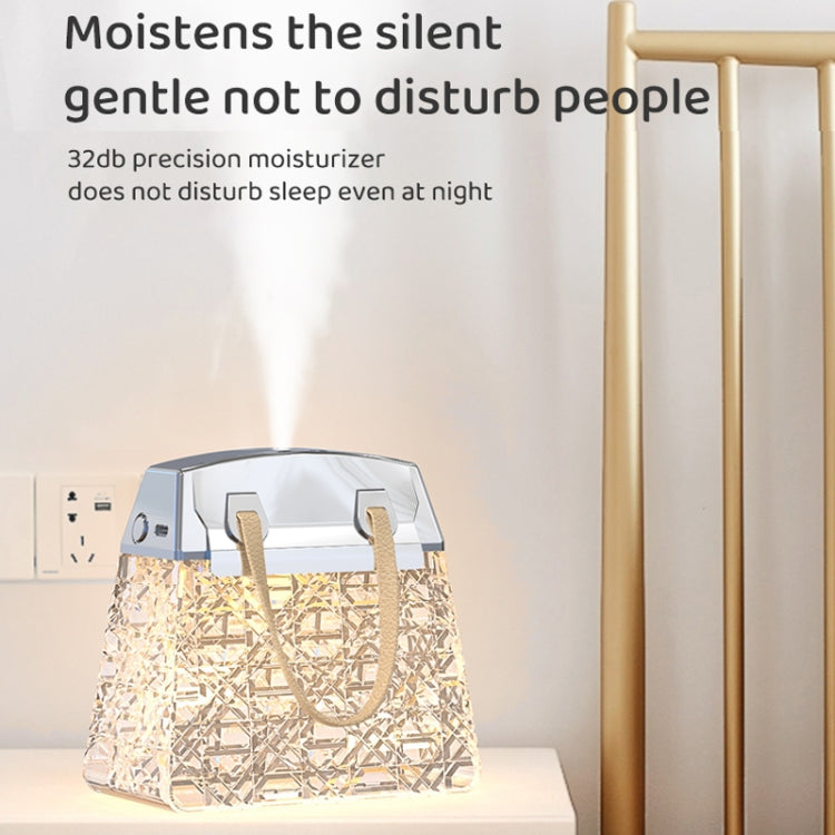 Desktop Small Crystal Bag Humidifier Aroma Ambient Lighting, Color: White Plug-in