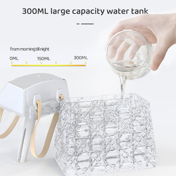 Desktop Small Crystal Bag Humidifier Aroma Ambient Lighting, Color: White Plug-in