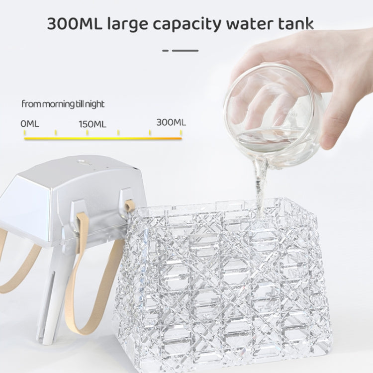 Desktop Small Crystal Bag Humidifier Aroma Ambient Lighting, Color: Blue Rechargeabl
