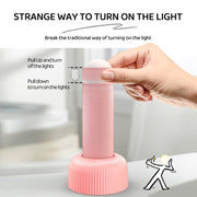 Hand Pull Night Light Rechargeable Bedroom Bedside Sleeping Lamp(Pink)