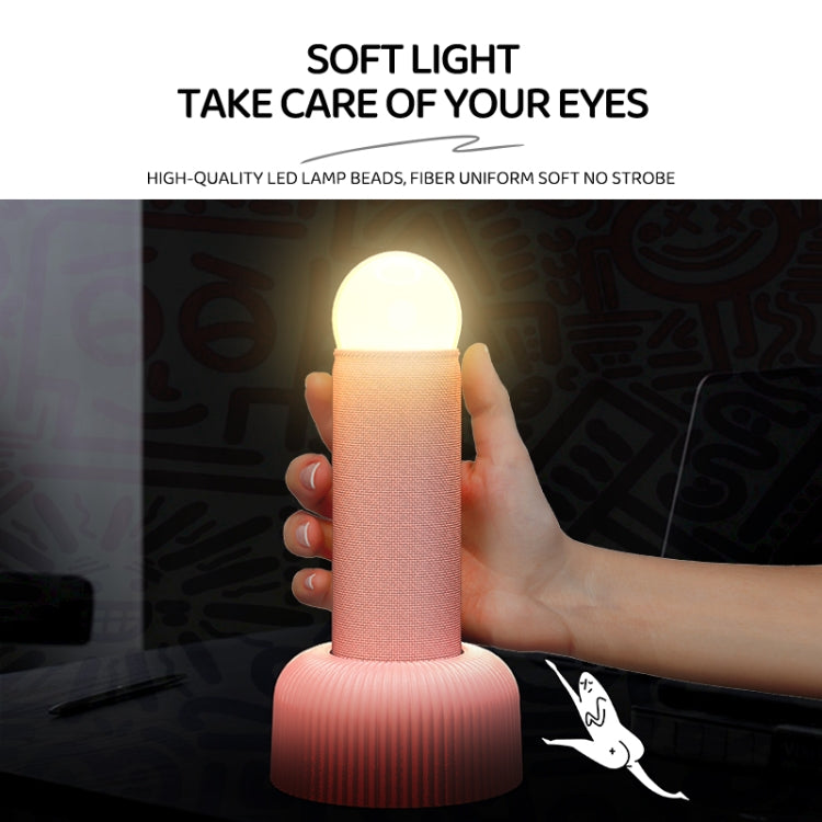 Hand Pull Night Light Rechargeable Bedroom Bedside Sleeping Lamp(Pink)