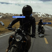 KUQIBAO K21S Motorcycle Riding Helmet Dual Intercom Bluetooth Headset With Lights(Hard Microphone)