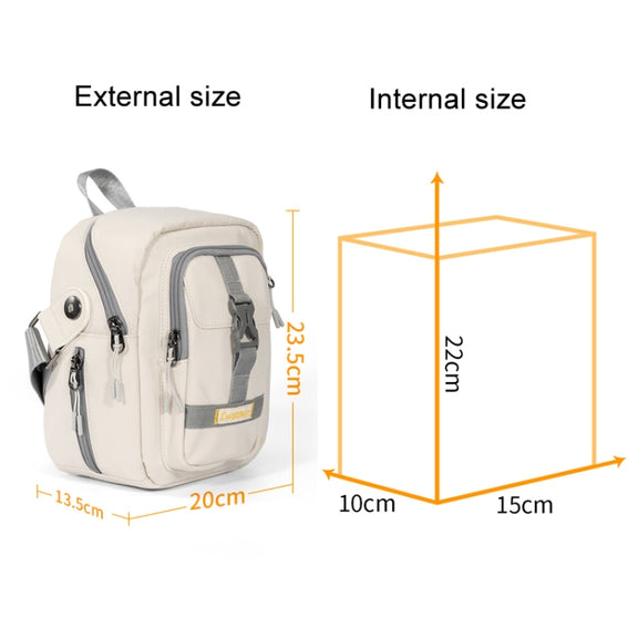 Cwatcun D155 Shoulder Casual Microslr Camera Storage Bag Lightweight Digital Photography Bag(Beige)
