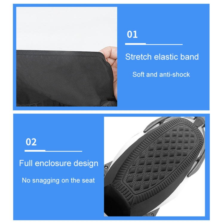 Large Electrical Bike Warm Breathable Non-Slip Cushion Cover(Black)