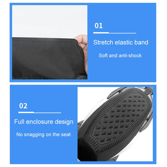 Large Electrical Bike Warm Breathable Non-Slip Cushion Cover(Black)