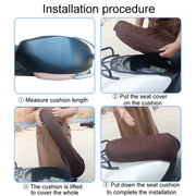Small Electrical Bike Warm Breathable Non-Slip Cushion Cover(Brown)