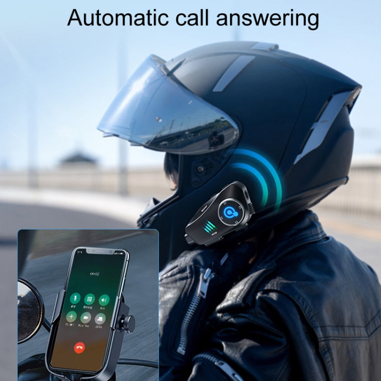 KUQIBAO Q28 Motorcycle Riding Helmet Bluetooth-compatible Headset Recorder(Hard Microphone)