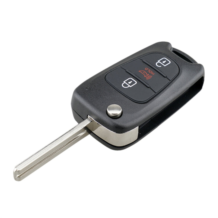 For Hyundai / Kia 3-Button Folding Car Key Shell(Horn Key)