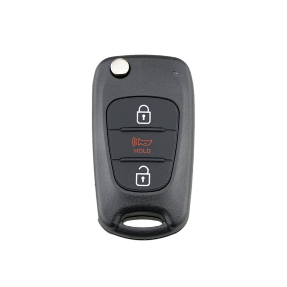 For Hyundai / Kia 3-Button Folding Car Key Shell(Horn Key)