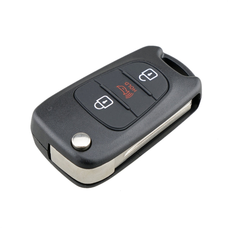 For Hyundai / Kia 3-Button Folding Car Key Shell(Horn Key)