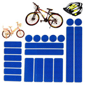 21 In 1 Electric Bike Backed Honeycomb Reflective Stickers Safety Signs Warning Strips(Blue)