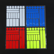 21 In 1 Electric Bike Backed Honeycomb Reflective Stickers Safety Signs Warning Strips(Fluorescent Yellow)