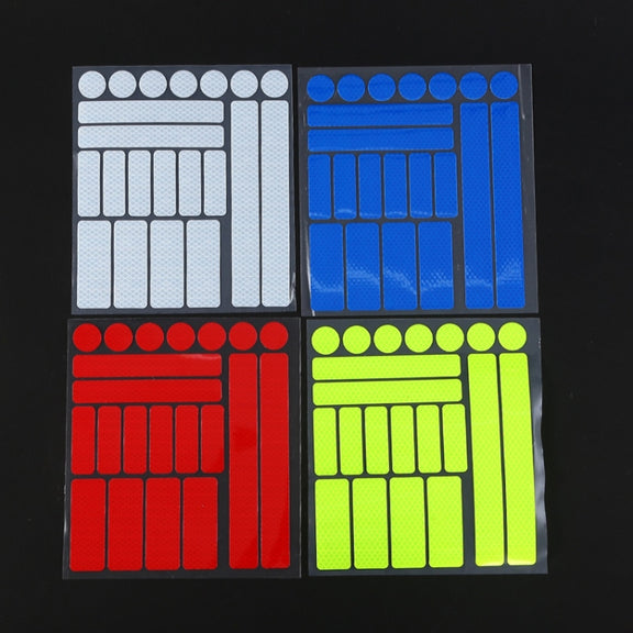 21 In 1 Electric Bike Backed Honeycomb Reflective Stickers Safety Signs Warning Strips(Fluorescent Yellow)