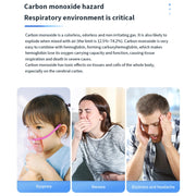 Portable Carbon Monoxide Detector Outdoor Home Detection Alarm(Gray)