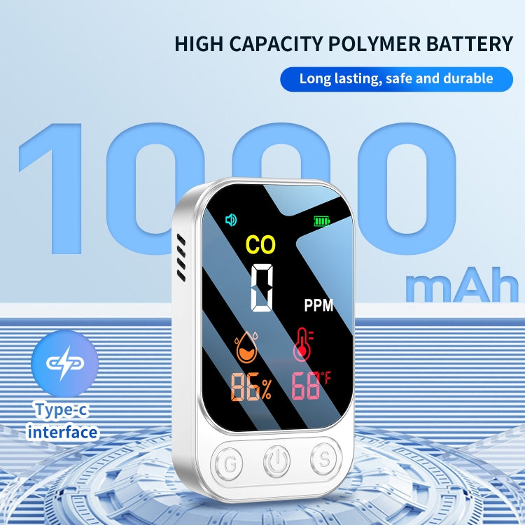3 In 1 Multifunctional Portable Carbon Monoxide Detector(Black)