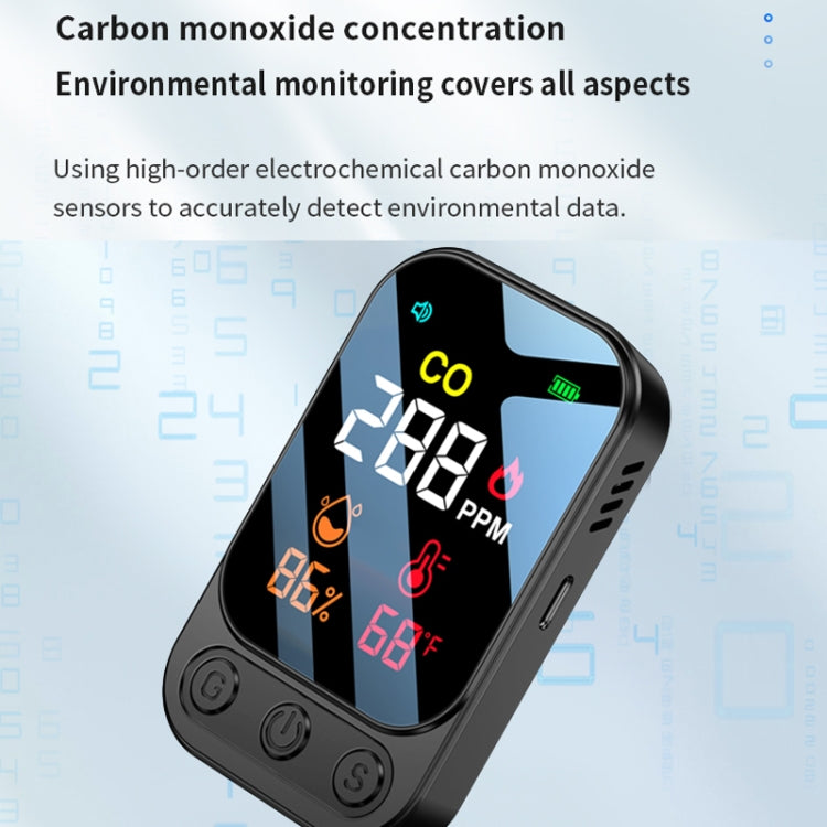 3 In 1 Multifunctional Portable Carbon Monoxide Detector(Black)