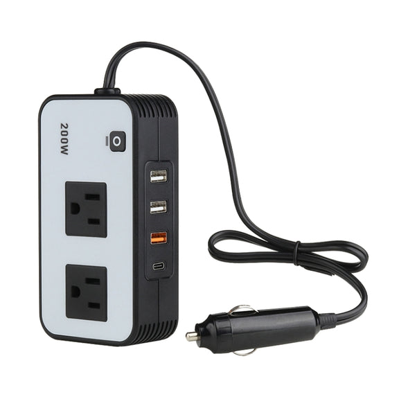 200W Car Inverter Vehicle Plug Power Converter US Plug