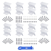 113pcs /Set RV Yacht Solar Panel Z-Shaped Aluminum Alloy Bracket(White)
