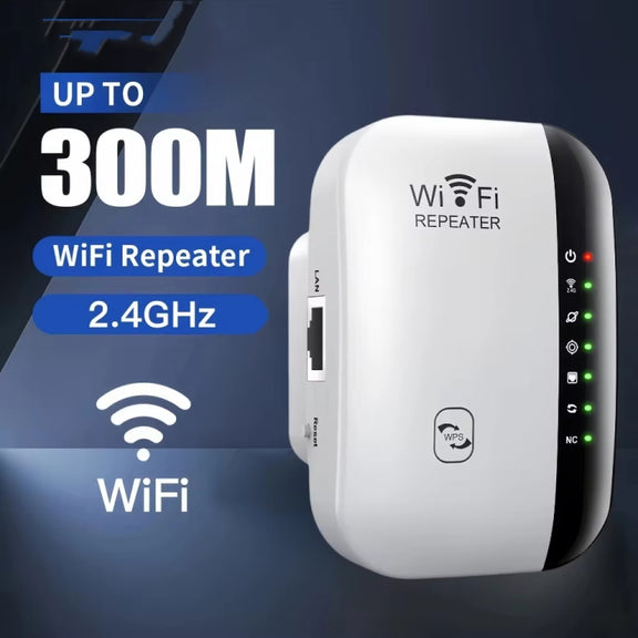 300Mbps Wireless WIFI Repeater 2.4G Route Signal Amplifier 7 Lights Version, Spec: US Plug