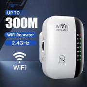 300Mbps Wireless WIFI Repeater 2.4G Route Signal Amplifier 7 Lights Version, Spec: UK Plug