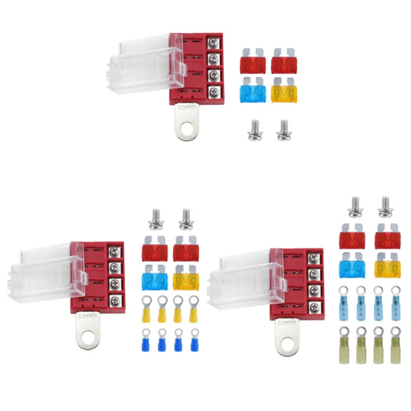 4-way RV Yacht Ignition Protection Battery Terminal Fuse Block, Specification: One