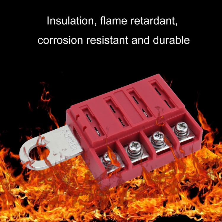 4-way RV Yacht Ignition Protection Battery Terminal Fuse Block, Specification: One