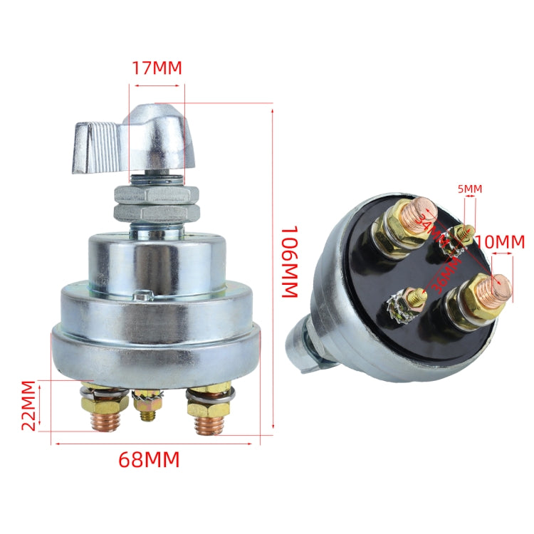 200A 12V RV Yacht High Current Battery Disconnect Power Switch, Specifications: Two With Accessories