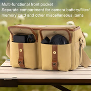 Cwatcun D146 Medium Vintage Camera Bag Crossbody Canvas Digital Bag