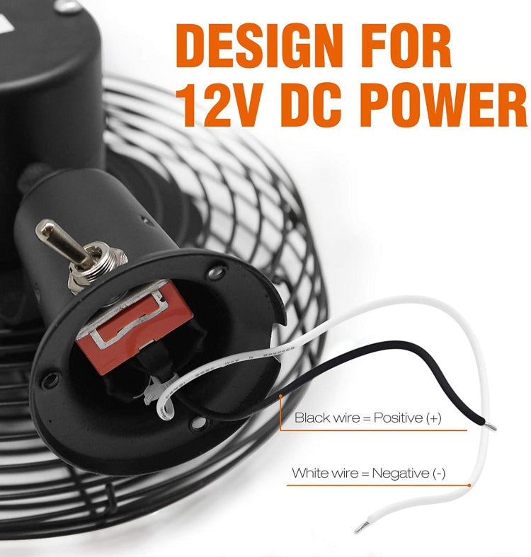 Engineering Car Excavator Strong Cooling High Power Fan, Size: 6 Inch 12V