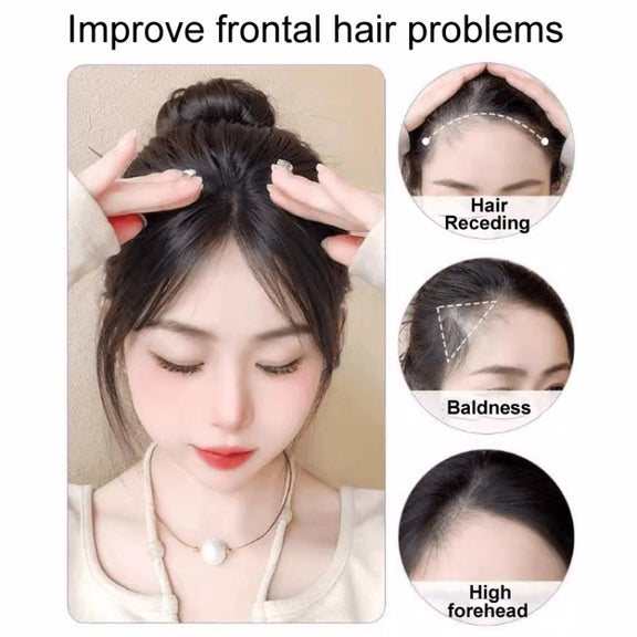 Ladies Hair Volume Enlargement Fluffy Simulation Bangs Wig Piece(Light Brown)