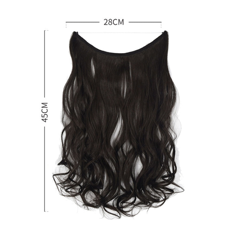 Fishing Line Hair Curtain Long Curly Wig Seamless Hair Extension(1)