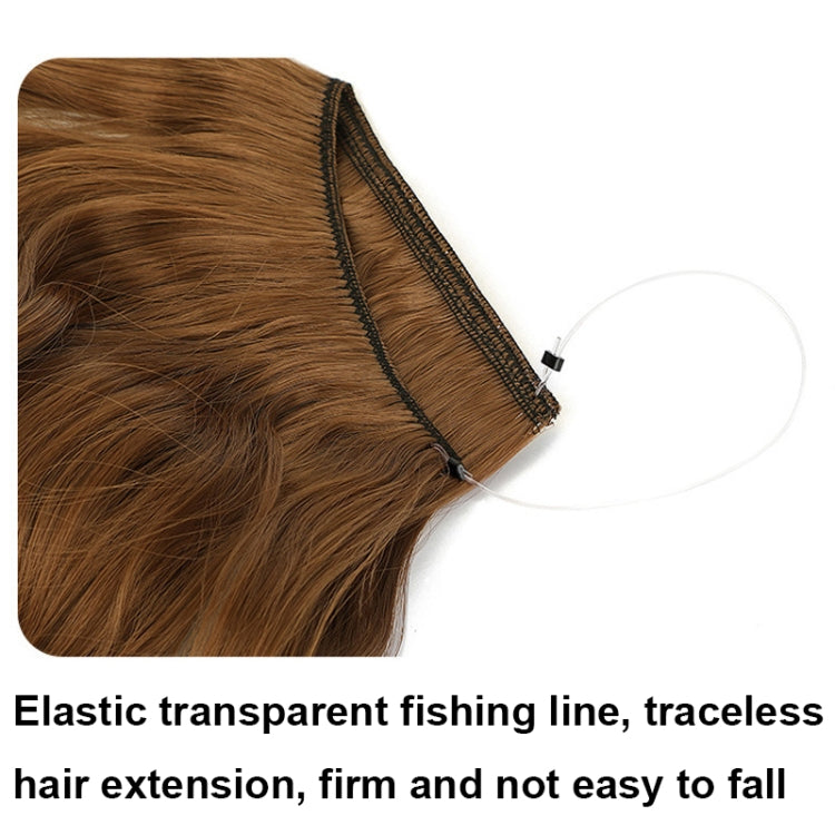 Fishing Line Hair Curtain Long Curly Wig Seamless Hair Extension(2)