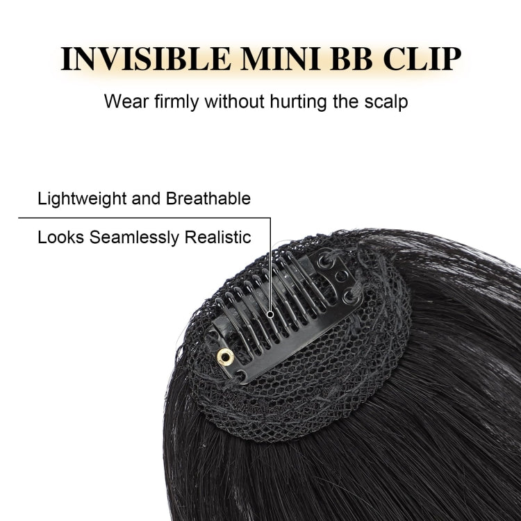 Chemical Fiber Wigs Thin Air Bangs Clip-on Wigs, Color: Light Brown No Sideburns