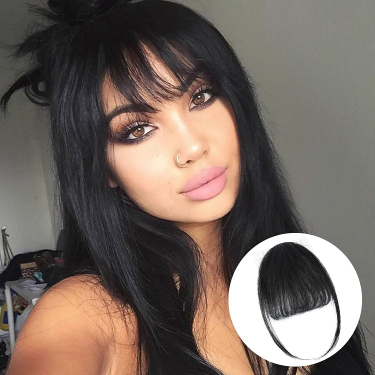Chemical Fiber Wigs Thin Air Bangs Clip-on Wigs, Color: Light Brown No Sideburns