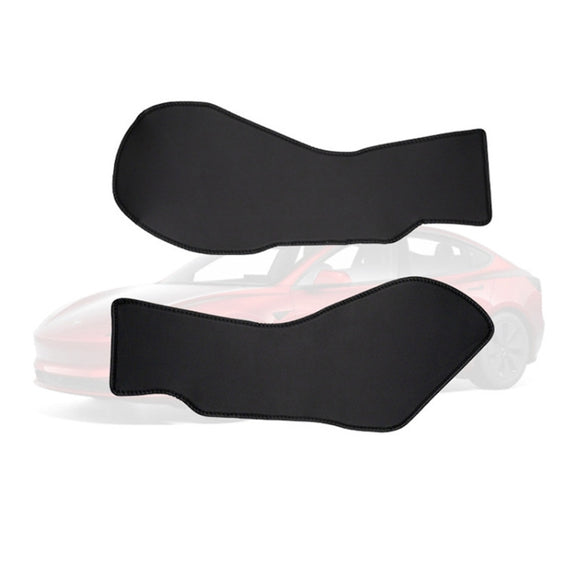 For Tesla Center Console Side Anti-kick Protective Pad, Style: For 2024 Model 3 Driver Passenger Inner Side Leather