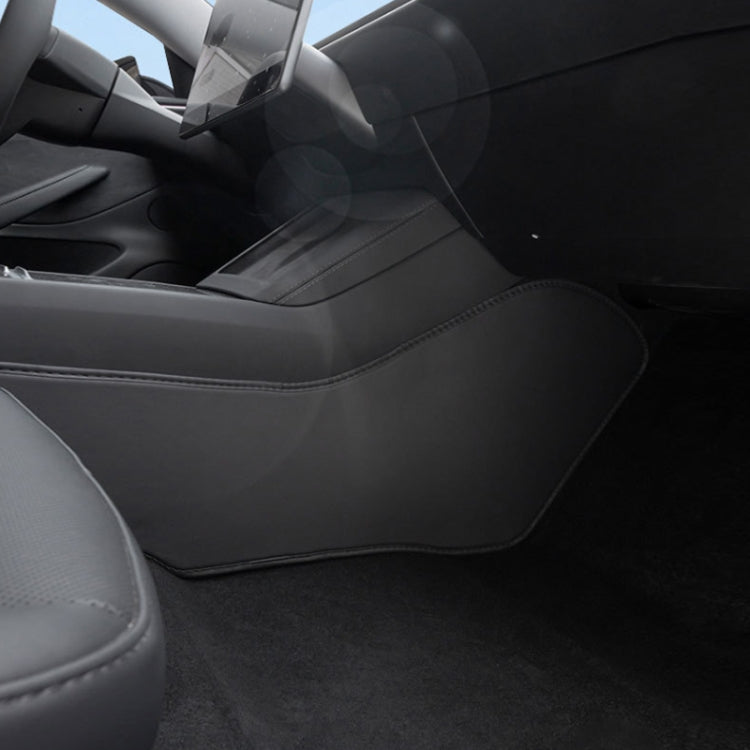 For Tesla Center Console Side Anti-kick Protective Pad, Style: For 2017-2023 Model 3 Center Console Sides Leather