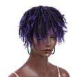 Personalized Hollow Curl Hip Hop Short Hair Dirty Braid Wig Blocks, Model: 1BTPURPLE - free shipping - PMC TechLife - Order now!