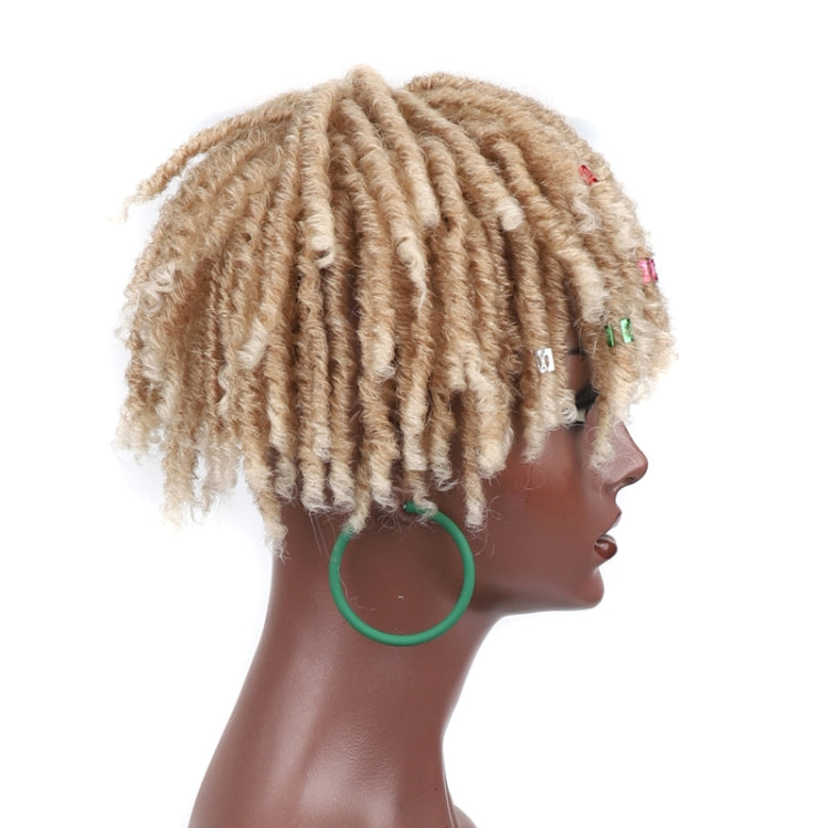 Personalized Hollow Curl Hip Hop Short Hair Dirty Braid Wig Blocks, Model: PURPLET60