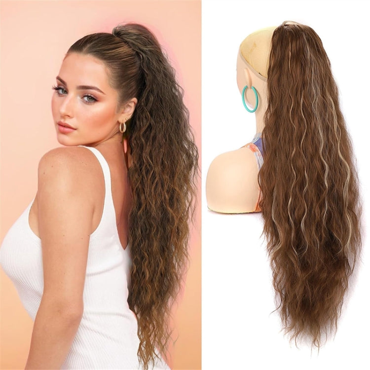 Ladies Extended Woolly Curly Rope Pulling Mesh Ponytail Wig, Color: 1B#