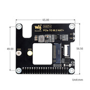 Waveshare For Raspberry Pi 5 PCIe To M.2 Adapter, NVMe Protocol M.2 SSD Basic Kit