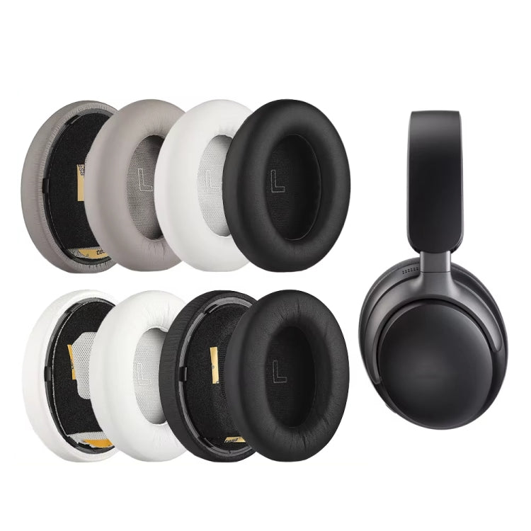 1pair For BOSE QC Ultra Headphone Leather Sponge Cover Earmuffs, Color: Black Leather