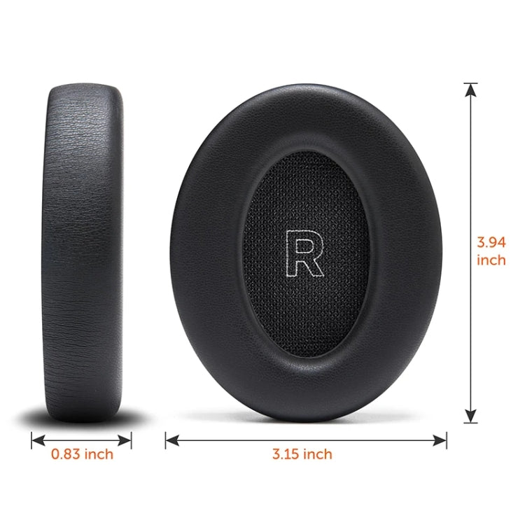 1pair For BOSE QC Ultra Headphone Leather Sponge Cover Earmuffs, Color: Black Leather