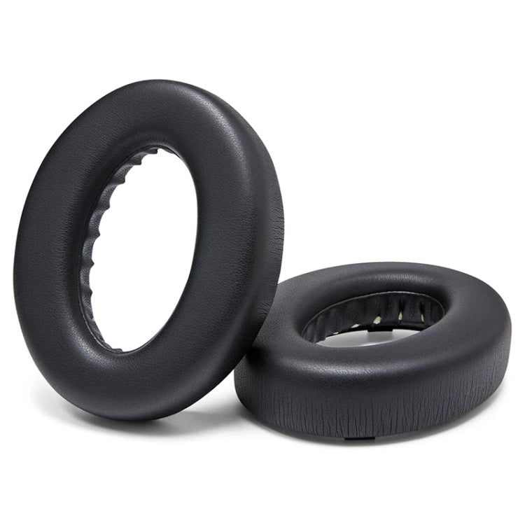 1pair For BOSE QC Ultra Headphone Leather Sponge Cover Earmuffs, Color: Black Leather