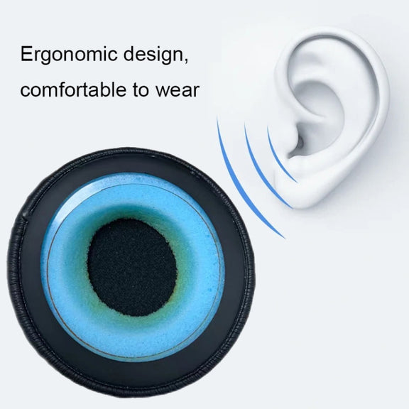 1pair For Plantronics UC B825 Headphone Leather Sponge Cover Earmuffs, Color: Black Mesh Leather
