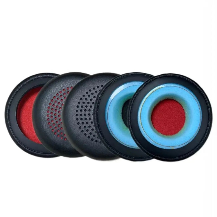 1pair For Plantronics UC B825 Headphone Leather Sponge Cover Earmuffs, Color: Red Mesh Leather