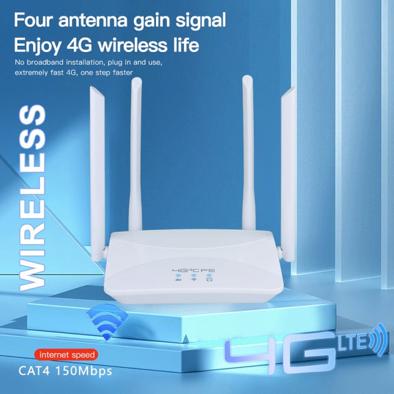 Asian B1/3/5/7/8/38/40/41 4G Wireless CPE Router Plug-in Mobile WiFi, EU Plug