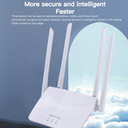 Asian B1/3/5/7/8/38/40/41 4G Wireless CPE Router Plug-in Mobile WiFi, EU Plug