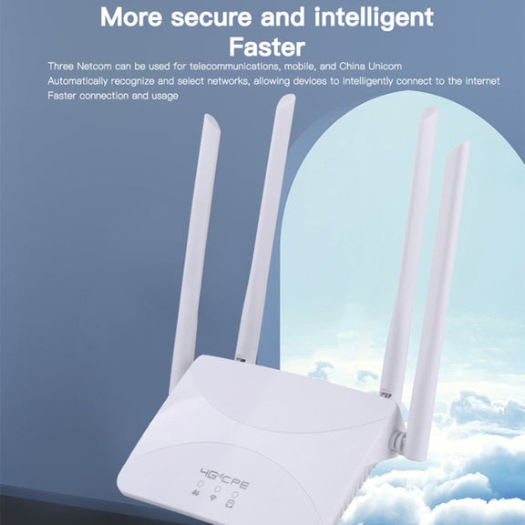 Asian B1/3/5/7/8/38/40/41 4G Wireless CPE Router Plug-in Mobile WiFi, EU Plug